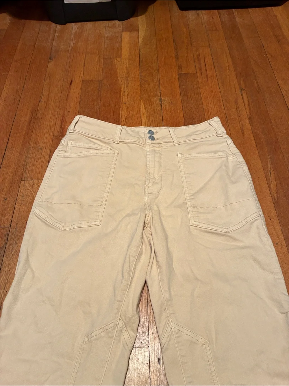 Anthropologie Pilcro Wanderer Relaxed Straight Jeans in Beige, Women’s size 29